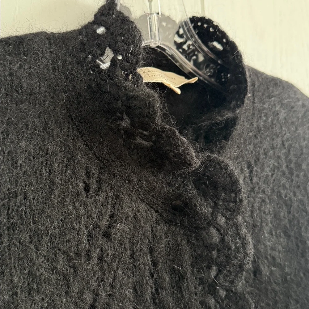 Sézane Angie Balloon Sleeve Button Front Cardigan Sweater Wool Kid Mohair Sz M - Picture 8 of 14